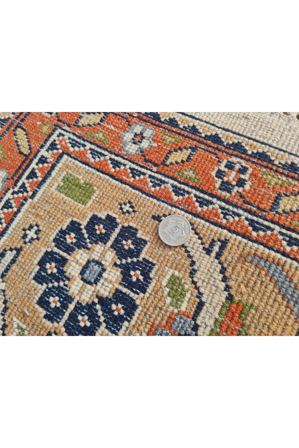 Authentic Hand Knotted Vintage Bijour Wool Area Rug 11.5 x 8.3 Ft (70 Ger-4)