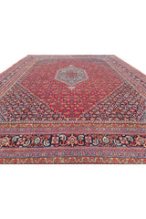 Authentic Hand Knotted Vintage Indo Wool Area Rug 10.4 x 7.9 Ft (155 Ger-4)