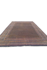 Authentic Hand Knotted Vintage Indo Wool Area Rug 11.6 x 8.0 Ft (165 Ger-4)