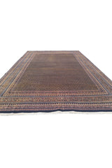 Authentic Hand Knotted Vintage Indo Wool Area Rug 11.6 x 8.0 Ft (165 Ger-4)