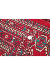 Amazing Hand Knotted Vintage Afghan Turkmen Sara Wool Area Rug 11.11 x 8.5 Ft
