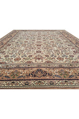 Authentic Hand Knotted Vintage Indo Wool Area Rug 9.9 x 8.2 Ft (178 Ger-4)