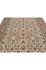Authentic Hand Knotted Vintage Indo Wool Area Rug 9.9 x 8.2 Ft (178 Ger-4)