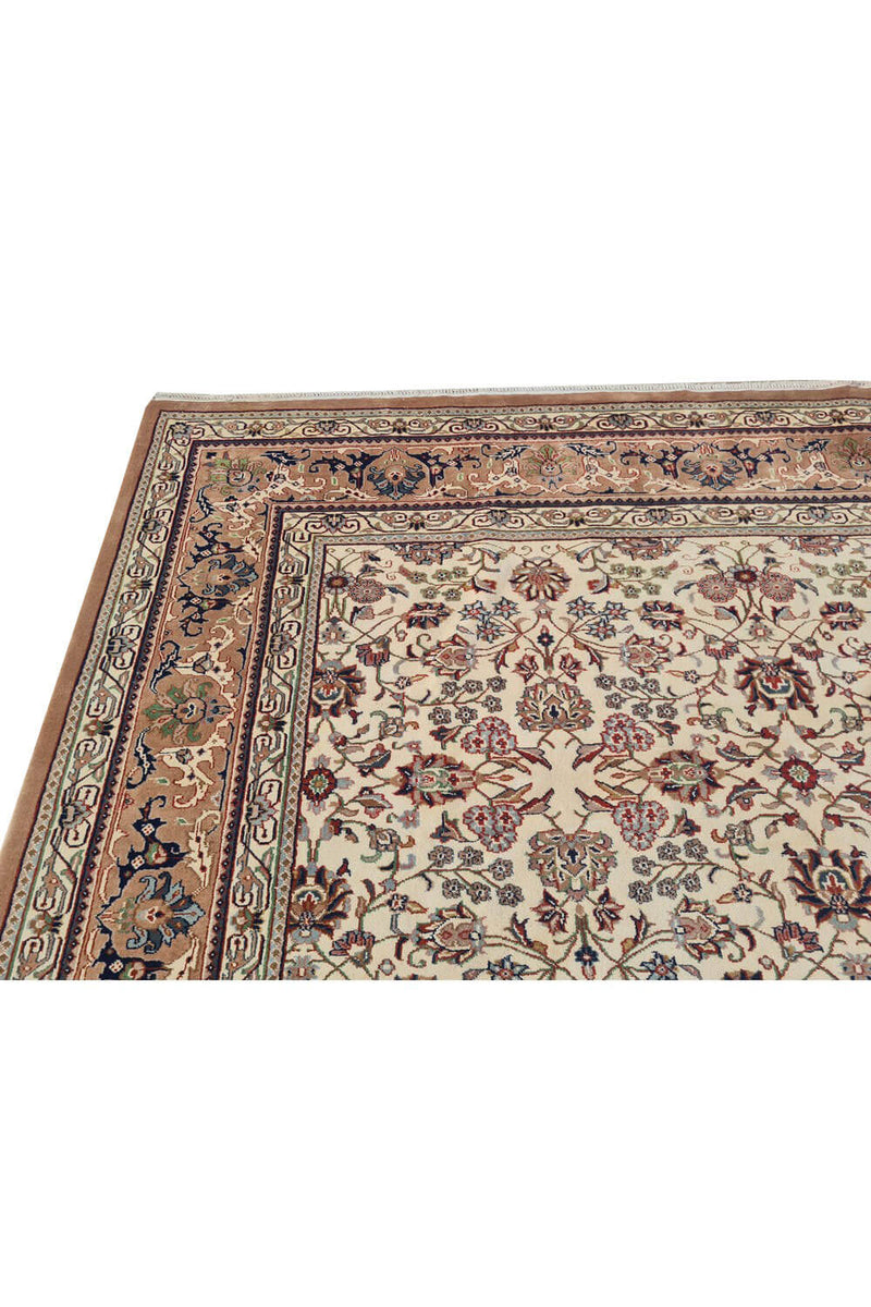 Authentic Hand Knotted Vintage Indo Wool Area Rug 9.9 x 8.2 Ft (178 Ger-4)