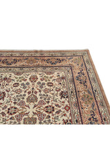 Authentic Hand Knotted Vintage Indo Wool Area Rug 9.9 x 8.2 Ft (178 Ger-4)