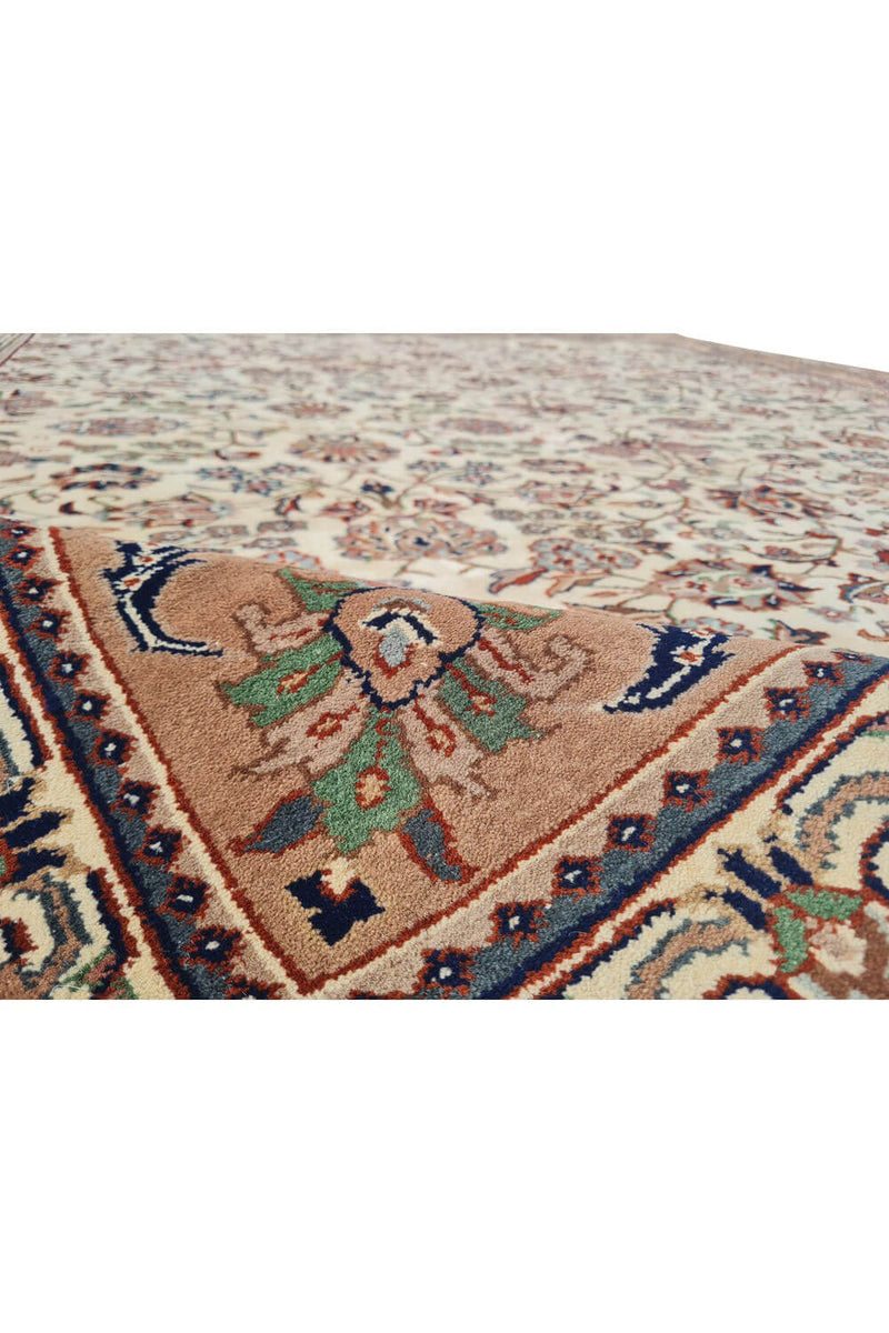 Authentic Hand Knotted Vintage Indo Wool Area Rug 9.9 x 8.2 Ft (178 Ger-4)