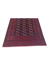 Authentic Hand Knotted Vintage Bokhara Jhaldar Wool Area Rug 6.7 x 4.2 Ft (919 Ger-4)