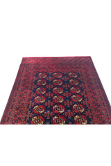 Authentic Hand Knotted Vintage Bokhara Jhaldar Wool Area Rug 6.7 x 4.2 Ft (919 Ger-4)