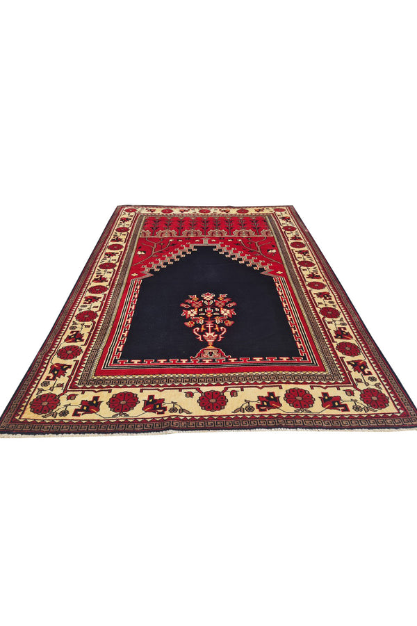 Authentic Hand Knotted Vintage Pakistani Bokhara Jhaldar Wool Area Rug 6 x 4 Ft (920 Ger-4)