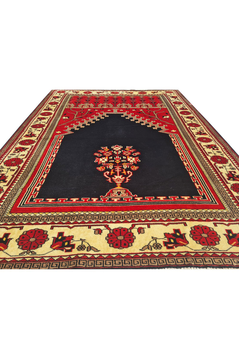 Authentic Hand Knotted Vintage Pakistani Bokhara Jhaldar Wool Area Rug 6 x 4 Ft (920 Ger-4)