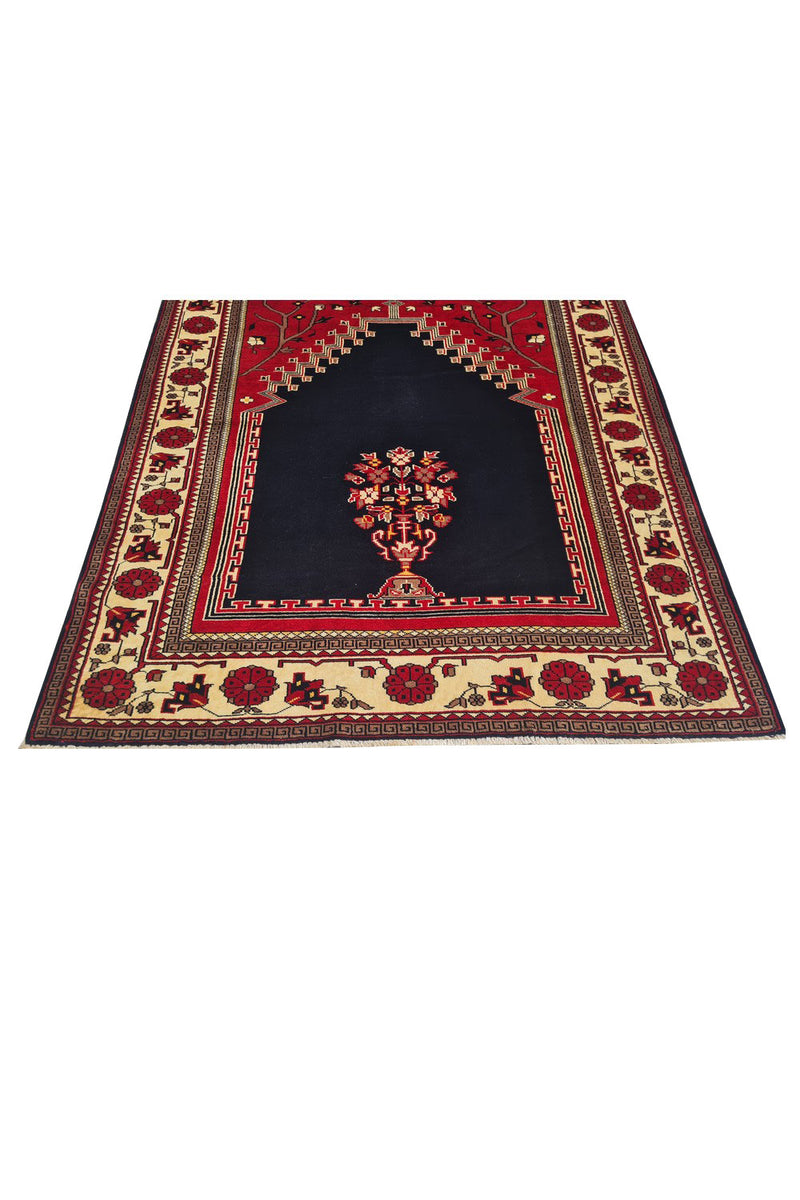 Authentic Hand Knotted Vintage Pakistani Bokhara Jhaldar Wool Area Rug 6 x 4 Ft (920 Ger-4)