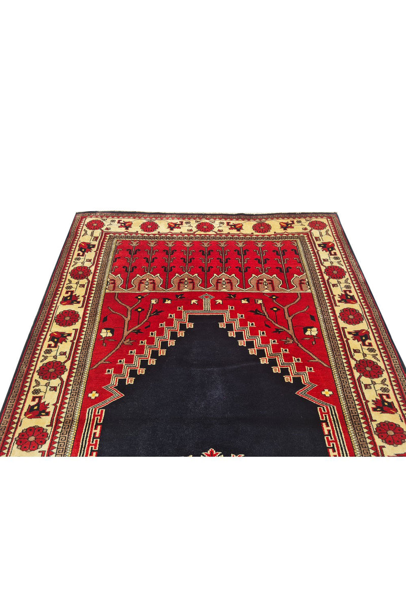 Authentic Hand Knotted Vintage Pakistani Bokhara Jhaldar Wool Area Rug 6 x 4 Ft (920 Ger-4)