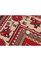 Authentic Hand Knotted Vintage Pakistani Bokhara Jhaldar Wool Area Rug 6 x 4 Ft (920 Ger-4)