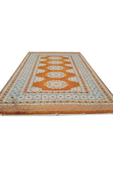 Authentic Hand Knotted Vintage Pakistani Bokhara Jhaldar Wool Area Rug 6 x 4 Ft (929 Ger-4)