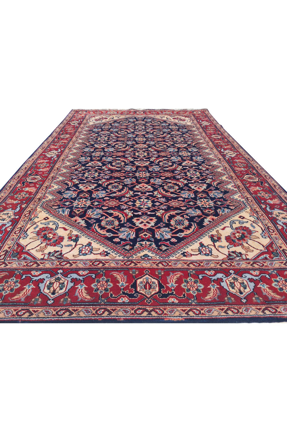 Authentic Hand Knotted Vintage Bijour Wool Area Rug 6 x 4 Ft (936 Ger-4)