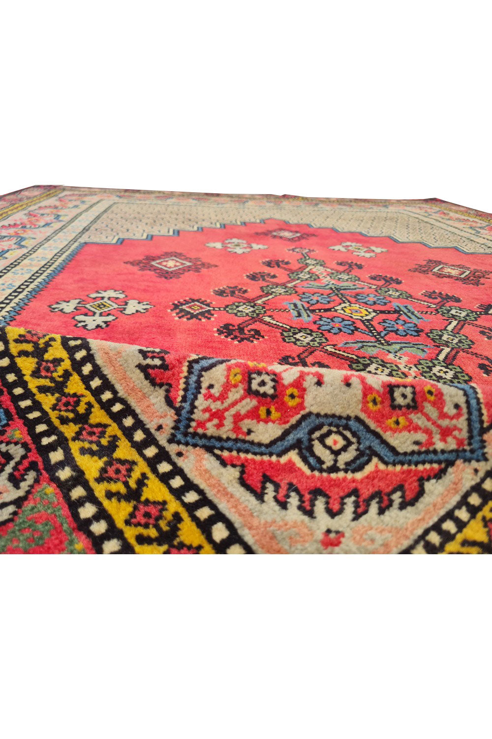 Authentic Hand Knotted Vintage Morocco Wool Area Rug 6 x 4 Ft (940 Ger-4)