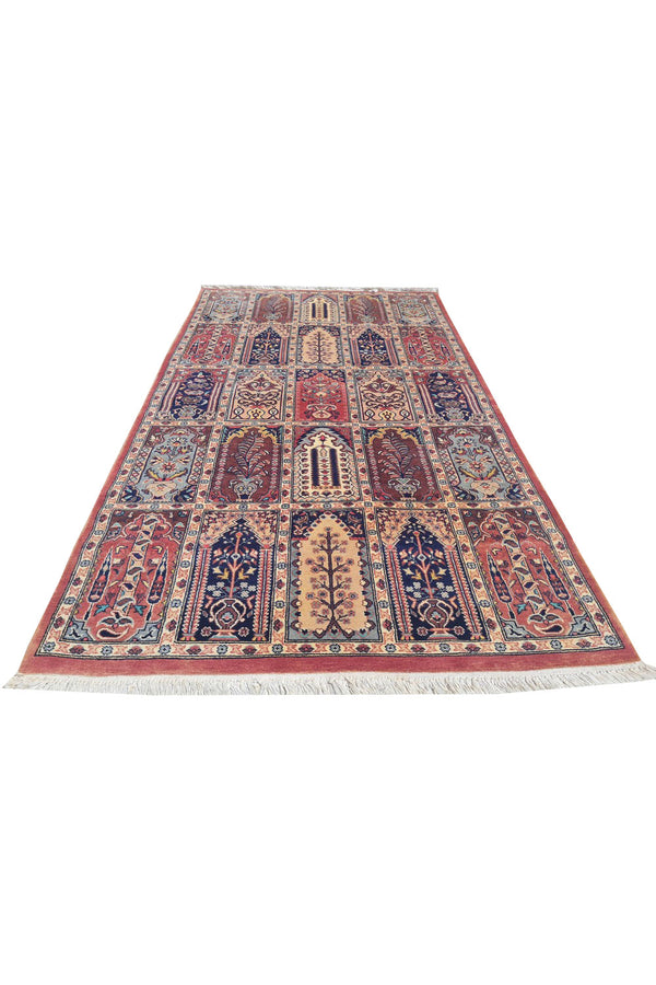 Authentic Hand Knotted Vintage Double knot Pictorial Wool Area Rug 6 x 3 Ft (941 Ger-4)