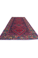 Authentic Hand Knotted Vintage Hamidoun Wool Area Rug 6.8 x 3.5 Ft