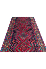 Authentic Hand Knotted Vintage Hamidoun Wool Area Rug 6.8 x 3.5 Ft