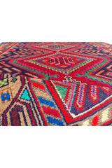 Authentic Hand Knotted Vintage Hamidoun Wool Area Rug 6.8 x 3.5 Ft