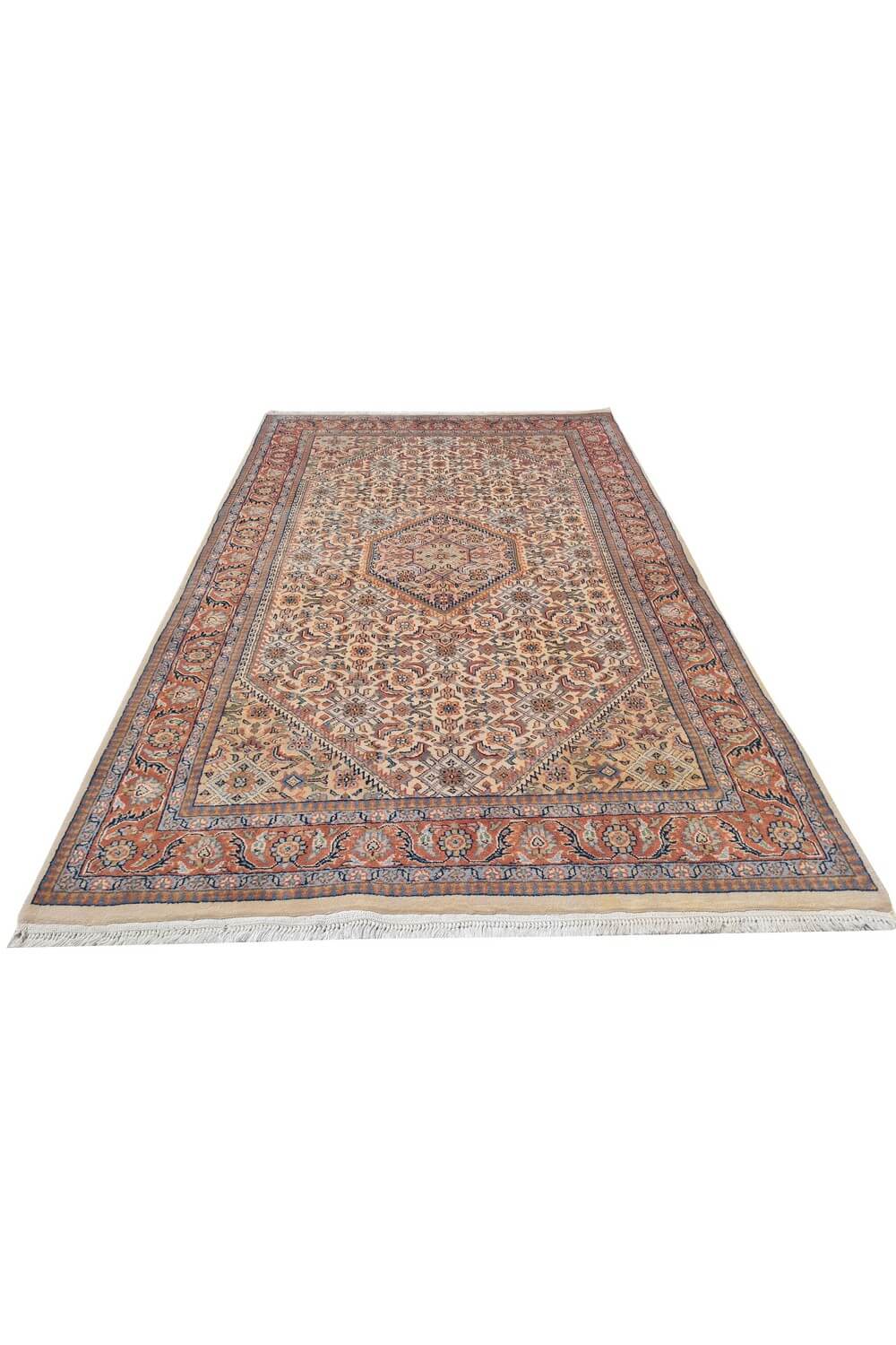 Authentic Hand Knotted Vintage Bijour Wool Area Rug 6 x 4 Ft