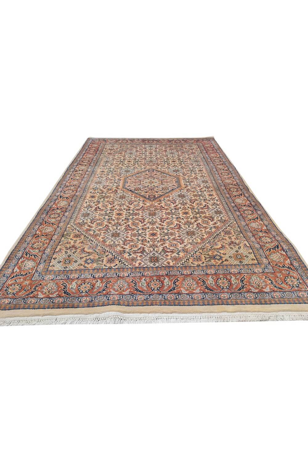 Authentic Hand Knotted Vintage Bijour Wool Area Rug 6 x 4 Ft