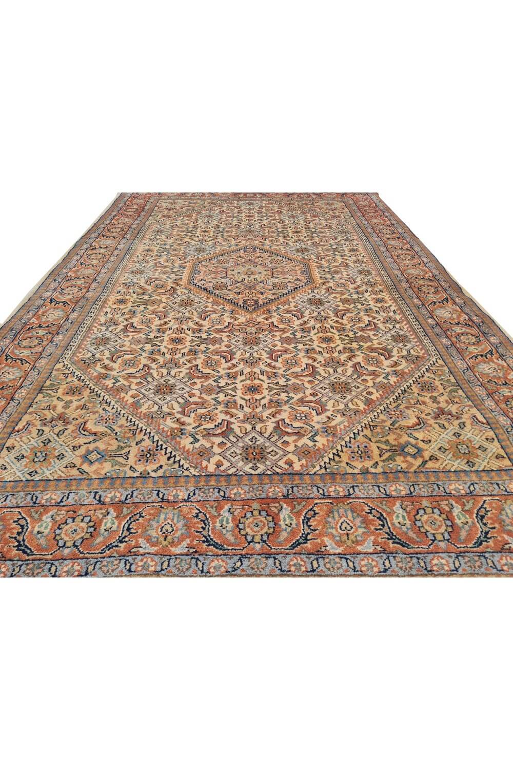 Authentic Hand Knotted Vintage Bijour Wool Area Rug 6 x 4 Ft