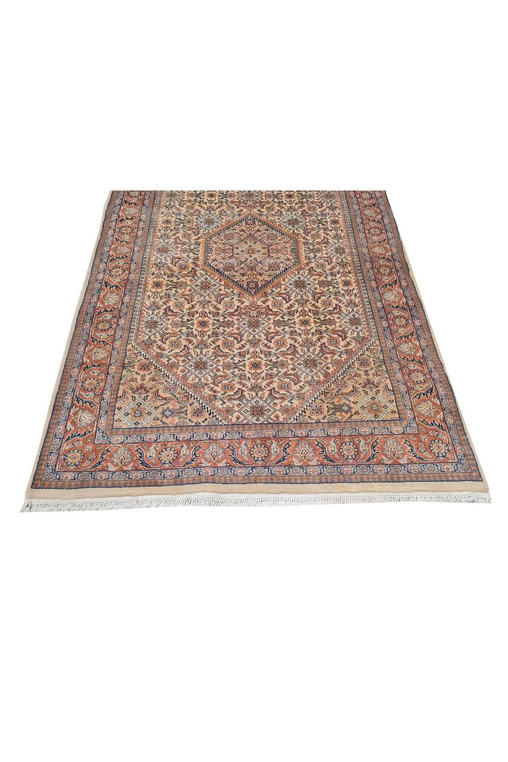 Authentic Hand Knotted Vintage Bijour Wool Area Rug 6 x 4 Ft