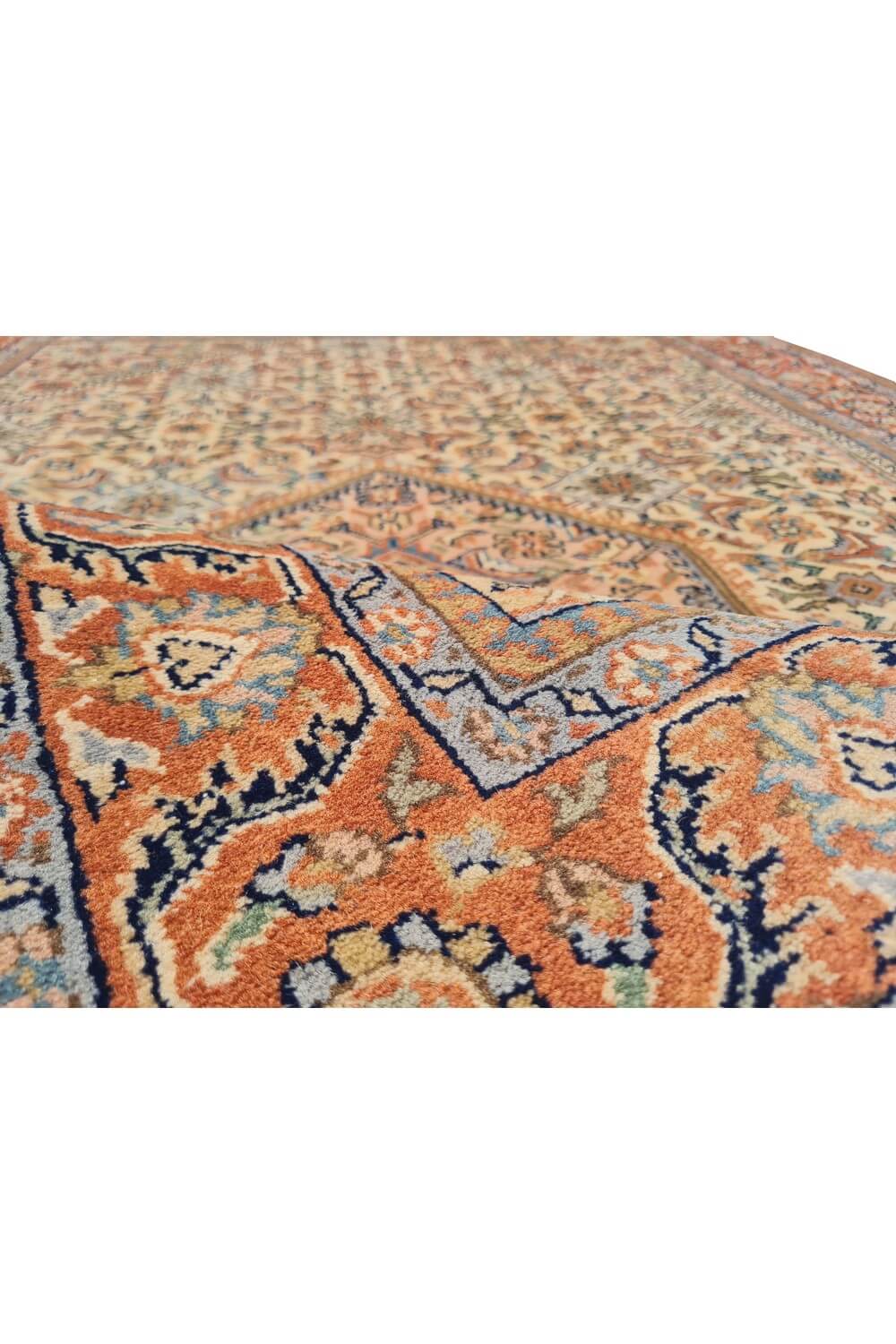 Authentic Hand Knotted Vintage Bijour Wool Area Rug 6 x 4 Ft