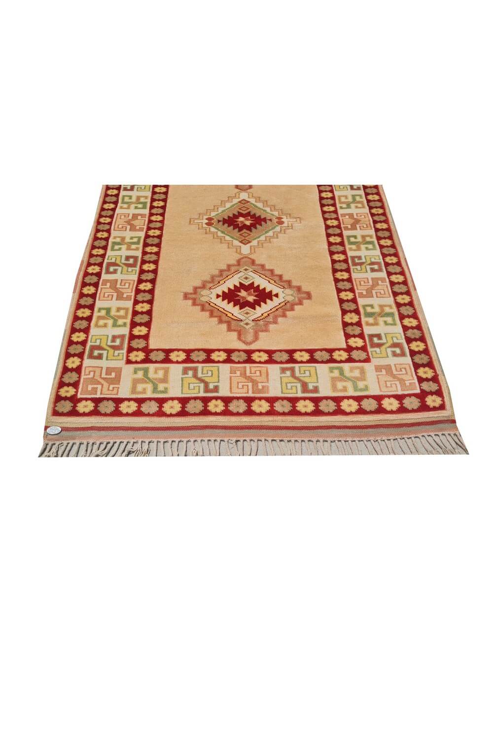 Authentic Hand Knotted Vintage Kurdi Wool Area Rug 5 x 4 Ft