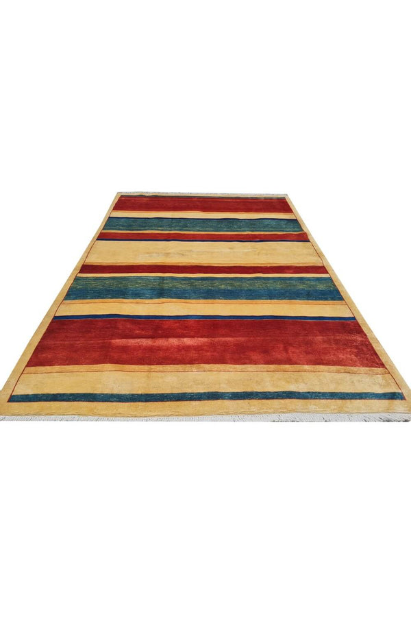 Authentic Hand Knotted Vintage Bokhara Jhaldar Wool Area Rug 6 x 4 Ft