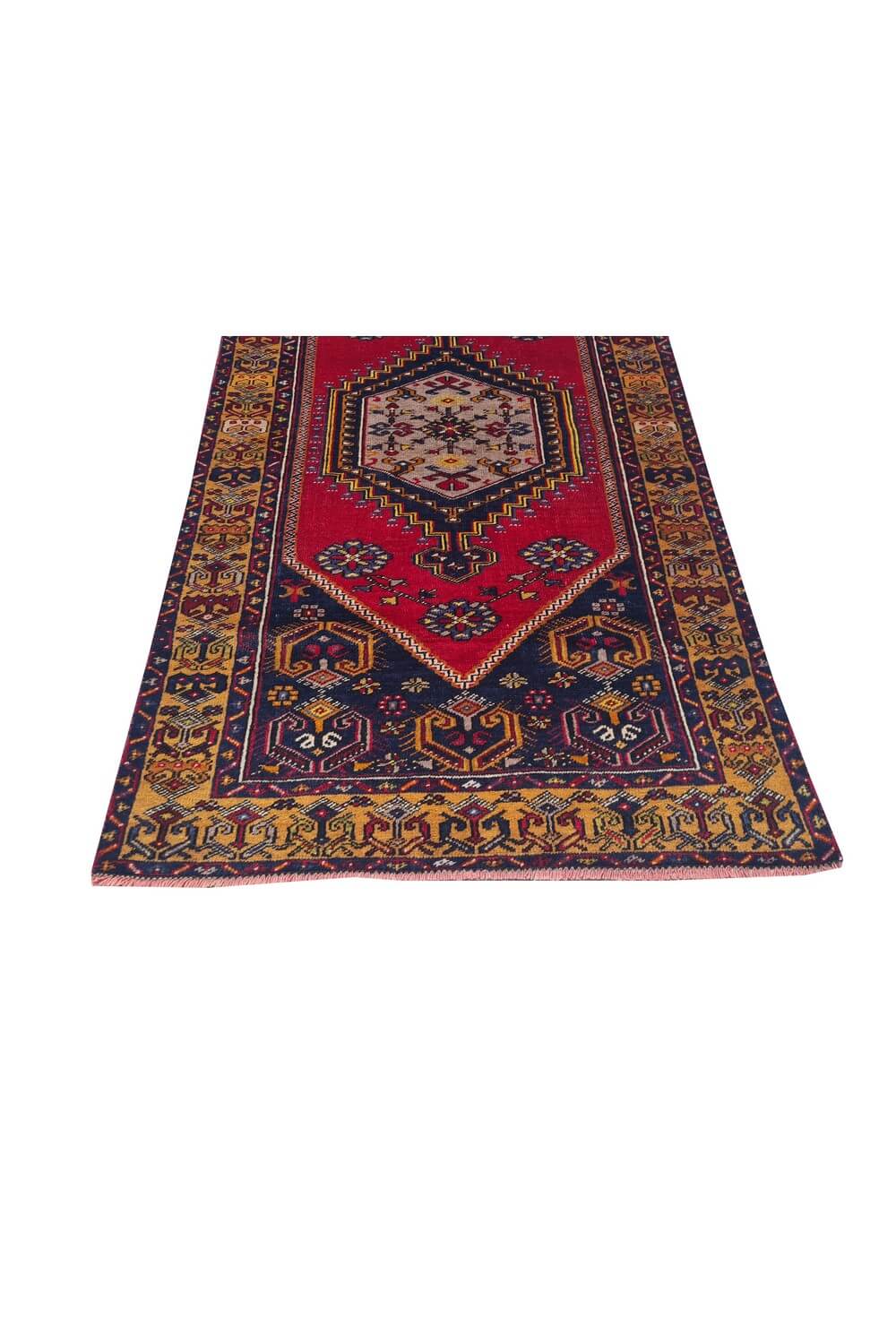 Authentic Hand Knotted Vintage Turkish Wool Area Rug 6 x 3 Ft