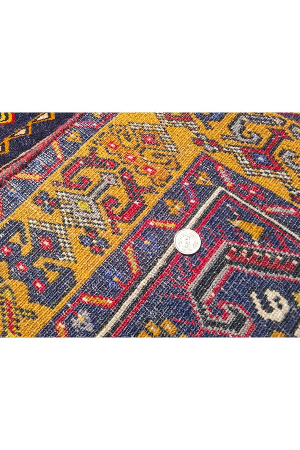 Authentic Hand Knotted Vintage Turkish Wool Area Rug 6 x 3 Ft