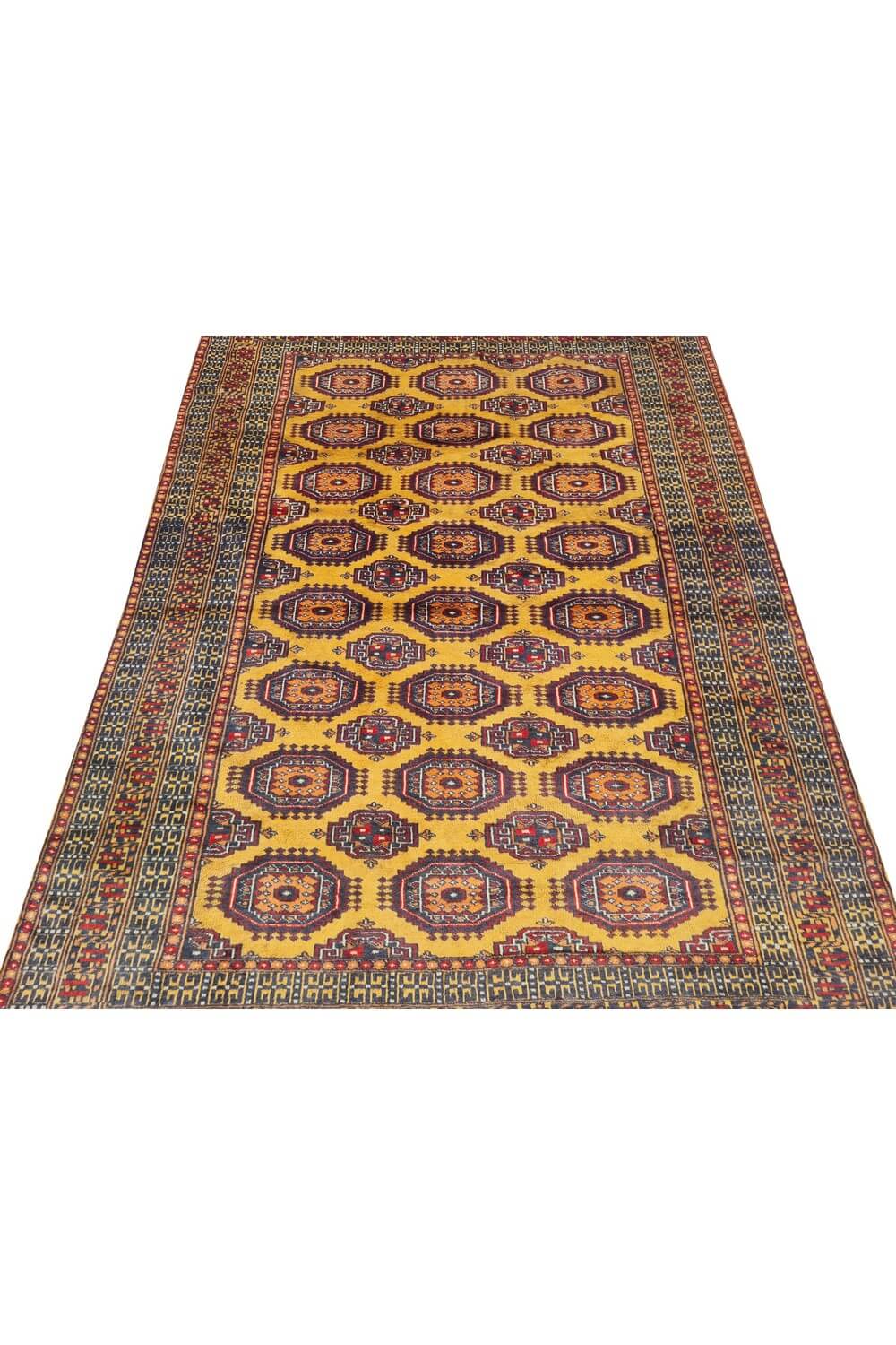 Authentic Hand Knotted Vintage Pakistani Bokhara jhaldar Wool Area Rug 6 x 4 Ft