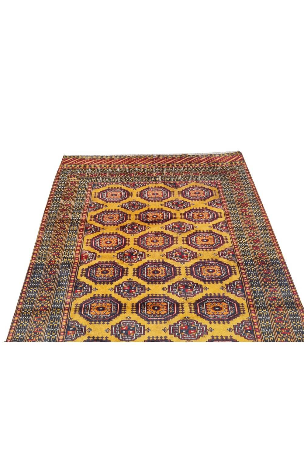 Authentic Hand Knotted Vintage Pakistani Bokhara jhaldar Wool Area Rug 6 x 4 Ft