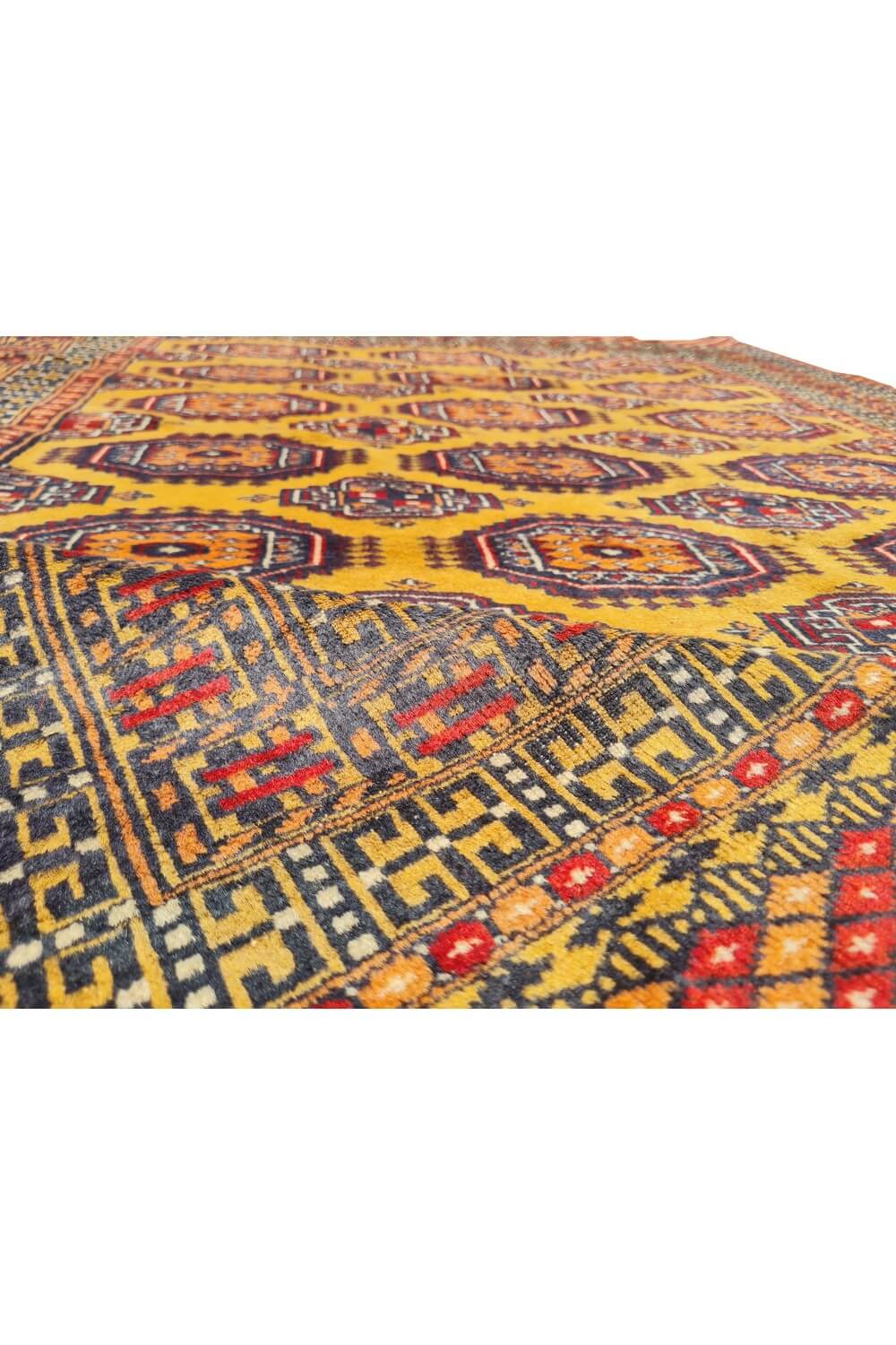 Authentic Hand Knotted Vintage Pakistani Bokhara jhaldar Wool Area Rug 6 x 4 Ft