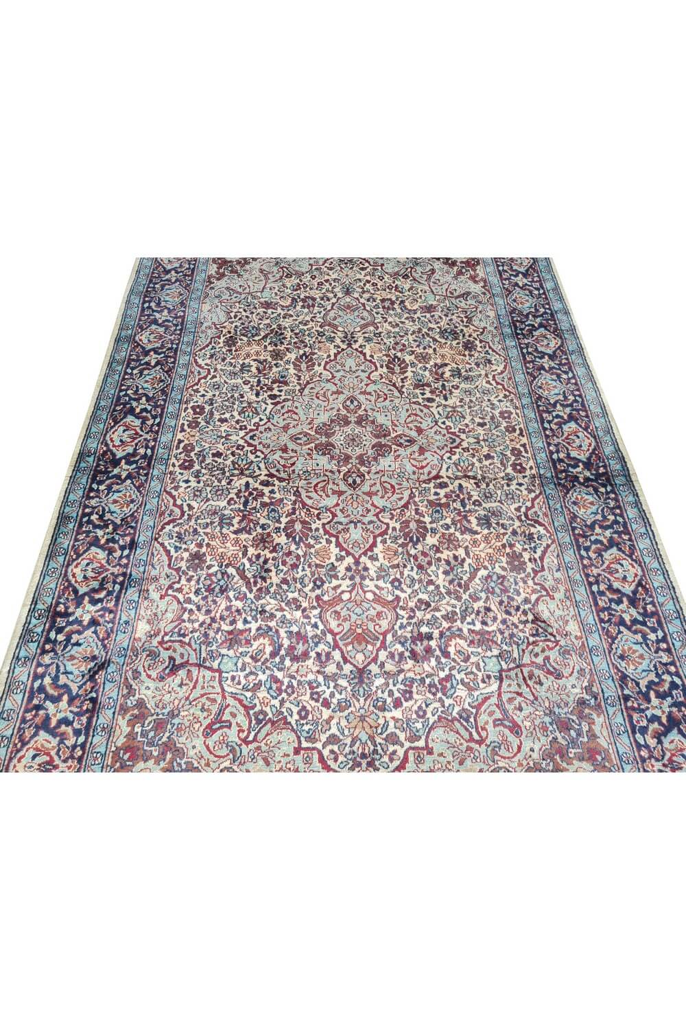 Authentic Hand Knotted Vintage Kashmir Wool Area Rug 6 x 4 Ft