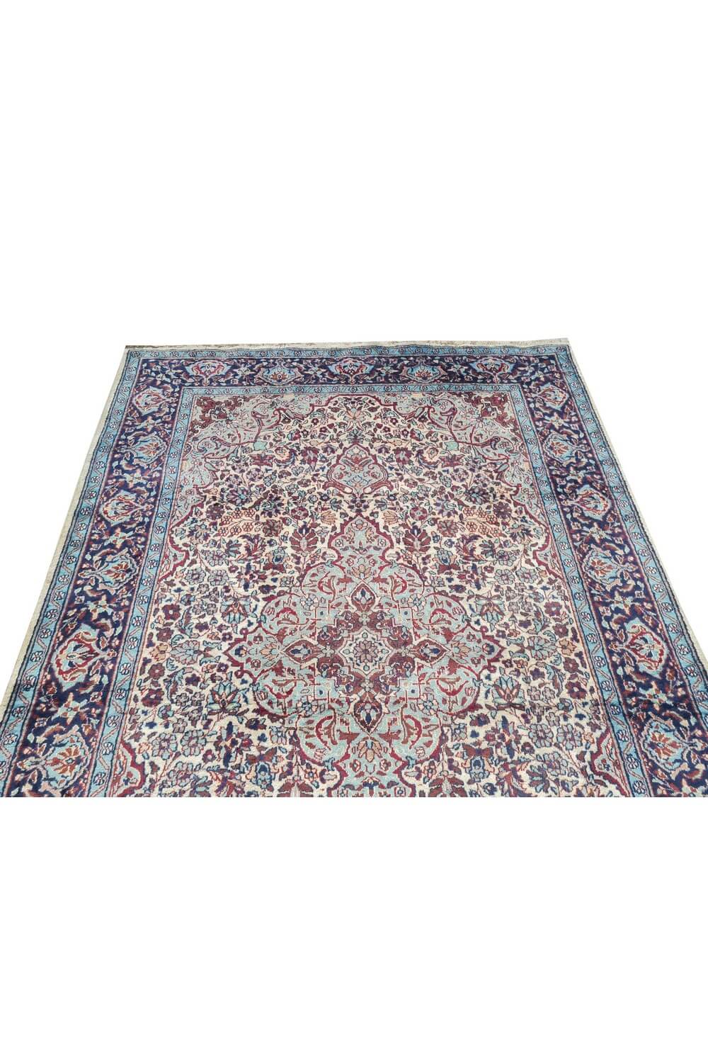 Authentic Hand Knotted Vintage Kashmir Wool Area Rug 6 x 4 Ft