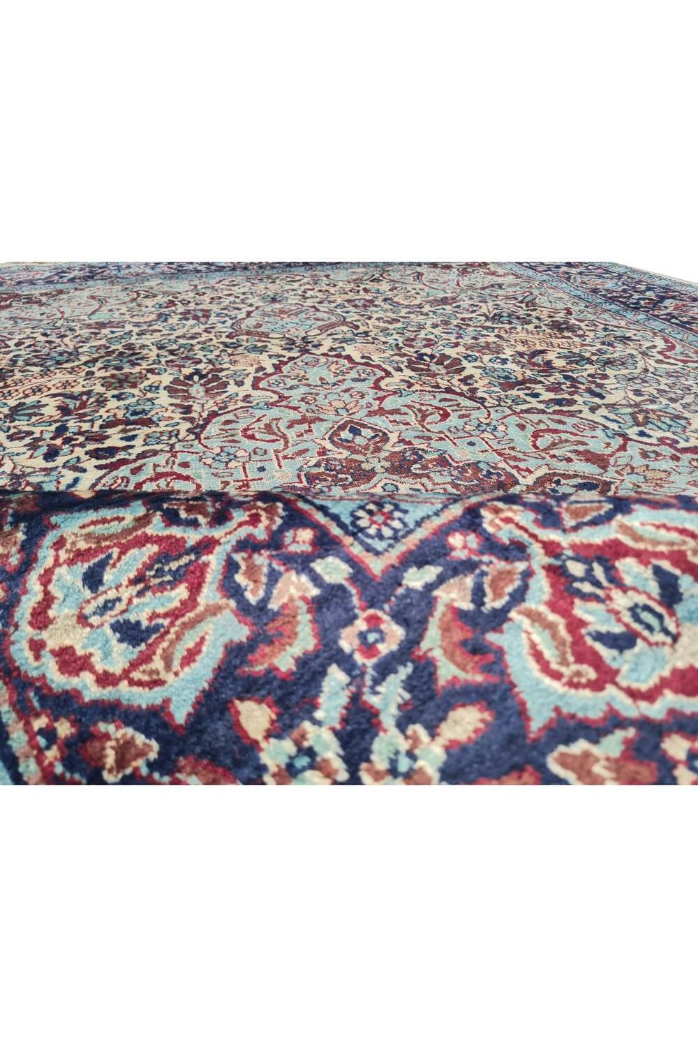 Authentic Hand Knotted Vintage Kashmir Wool Area Rug 6 x 4 Ft