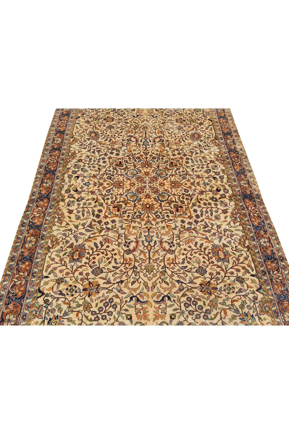 Amazing Hand Knotted Vintage Traditional Tribal Tabreez Wool Area Rug 7 x 4 Ft