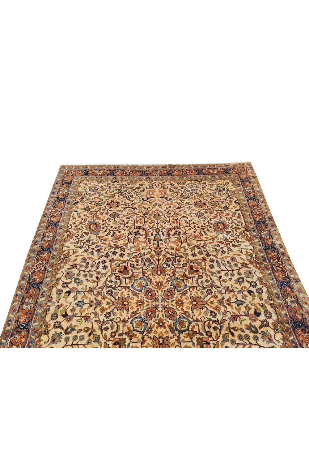 Amazing Hand Knotted Vintage Traditional Tribal Tabreez Wool Area Rug 7 x 4 Ft