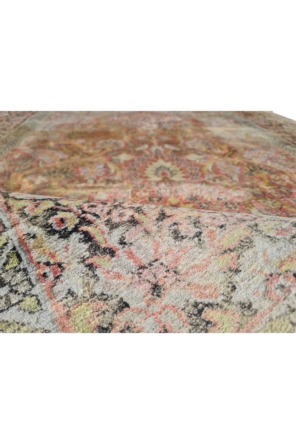 Amazing Hand Knotted Antique Traditional Tribal Kashmir Pictorial Silk Area Rug 6 x 4 Ft