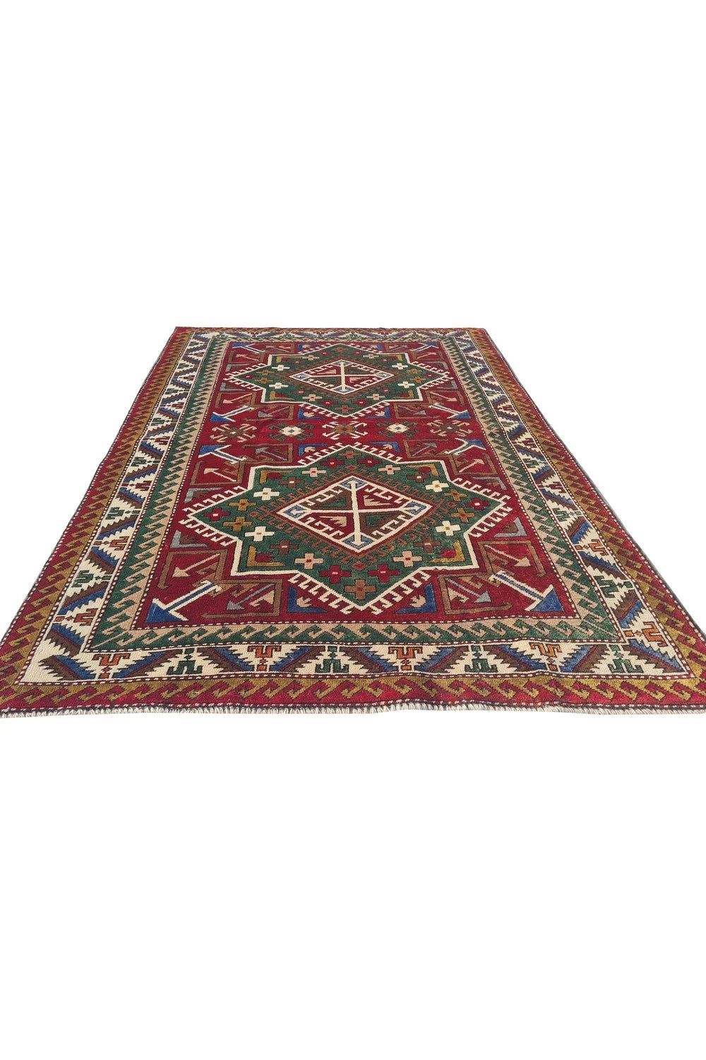 Amazing Hand Knotted Vintage Traditional Tribal Kurdi Wool Area Rug 6 x 4 Ft
