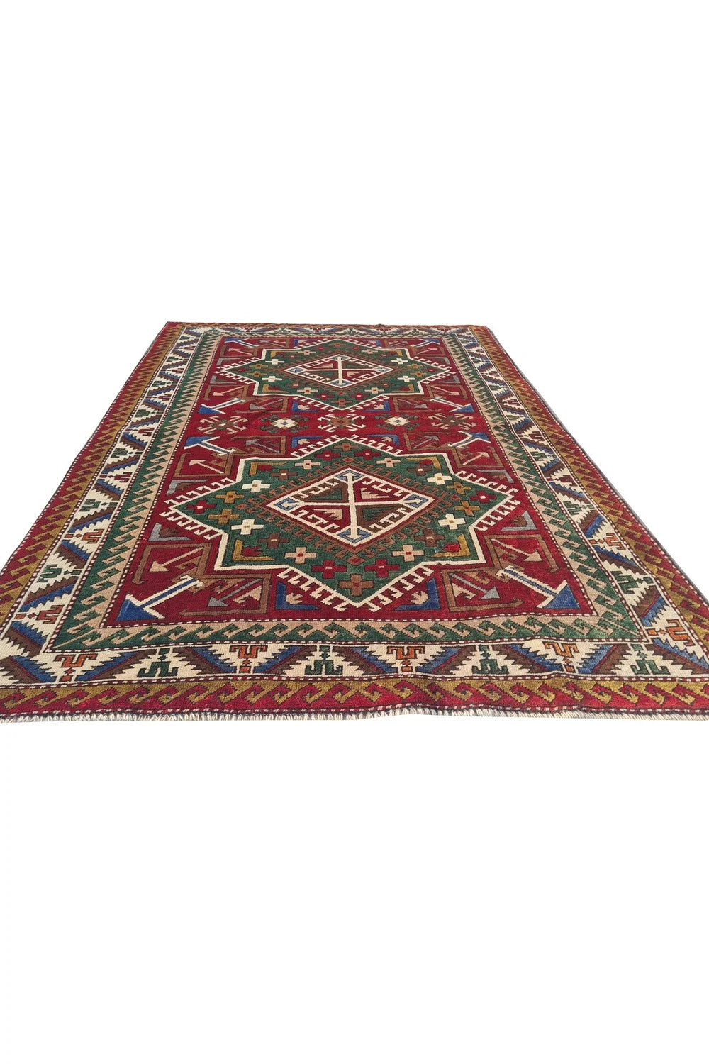 Amazing Hand Knotted Vintage Traditional Tribal Kurdi Wool Area Rug 6 x 4 Ft