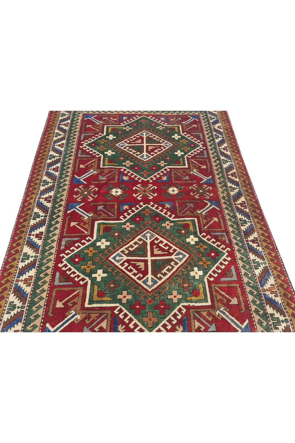 Amazing Hand Knotted Vintage Traditional Tribal Kurdi Wool Area Rug 6 x 4 Ft