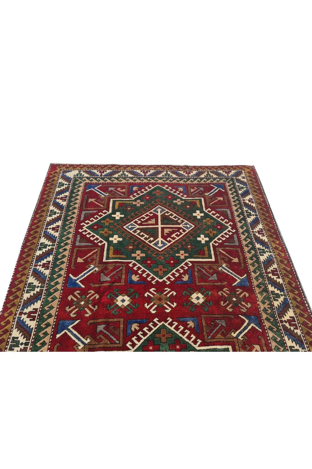 Amazing Hand Knotted Vintage Traditional Tribal Kurdi Wool Area Rug 6 x 4 Ft