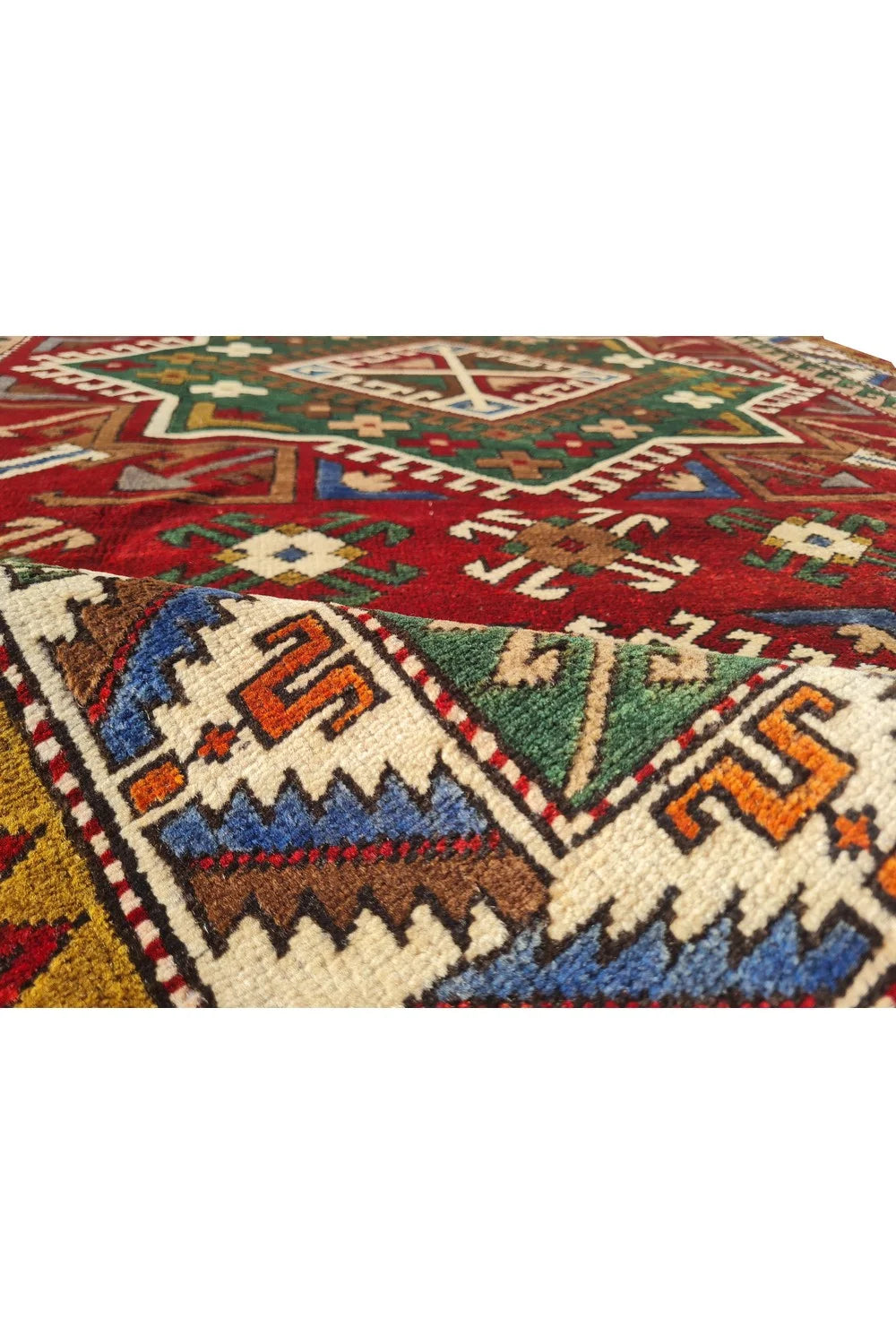 Amazing Hand Knotted Vintage Traditional Tribal Kurdi Wool Area Rug 6 x 4 Ft