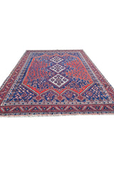 Amazing Hand Knotted Vintage Traditional Tribal Afshour Pictorial Wool Area Rug 6 x 5 Ft