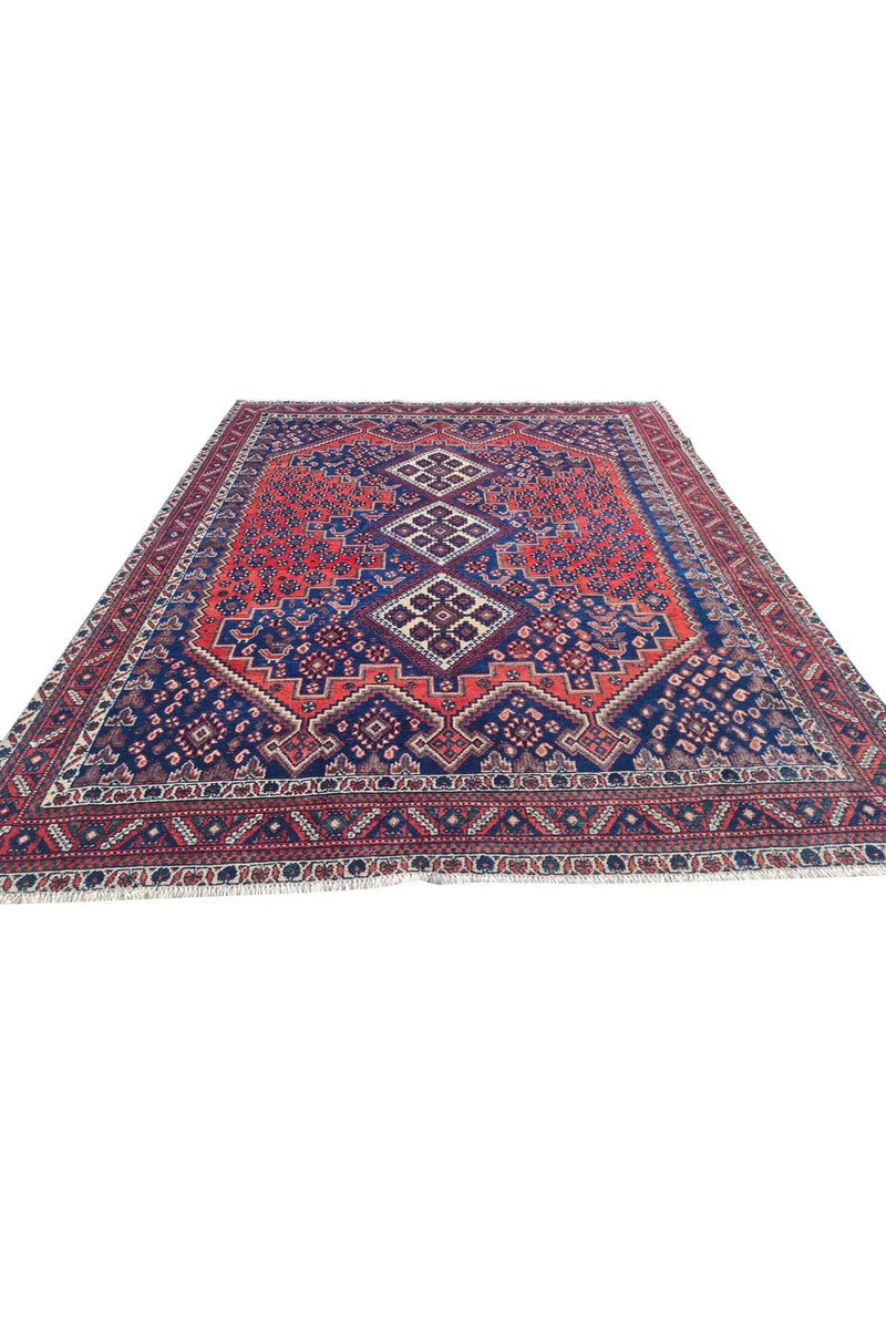 Amazing Hand Knotted Vintage Traditional Tribal Afshour Pictorial Wool Area Rug 6 x 5 Ft
