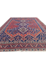 Amazing Hand Knotted Vintage Traditional Tribal Afshour Pictorial Wool Area Rug 6 x 5 Ft